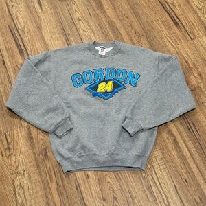 EUC Jeff Gordon #24 NASCAR Crewneck Sweatshirt - Ladies Size M - Heather‎ Gray